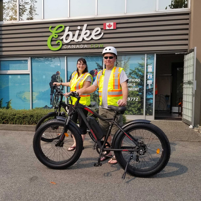 A Happy Couple With Their New Ebike Rides