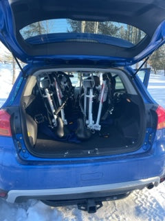 DJ Folding Bikes in a very compact SUV