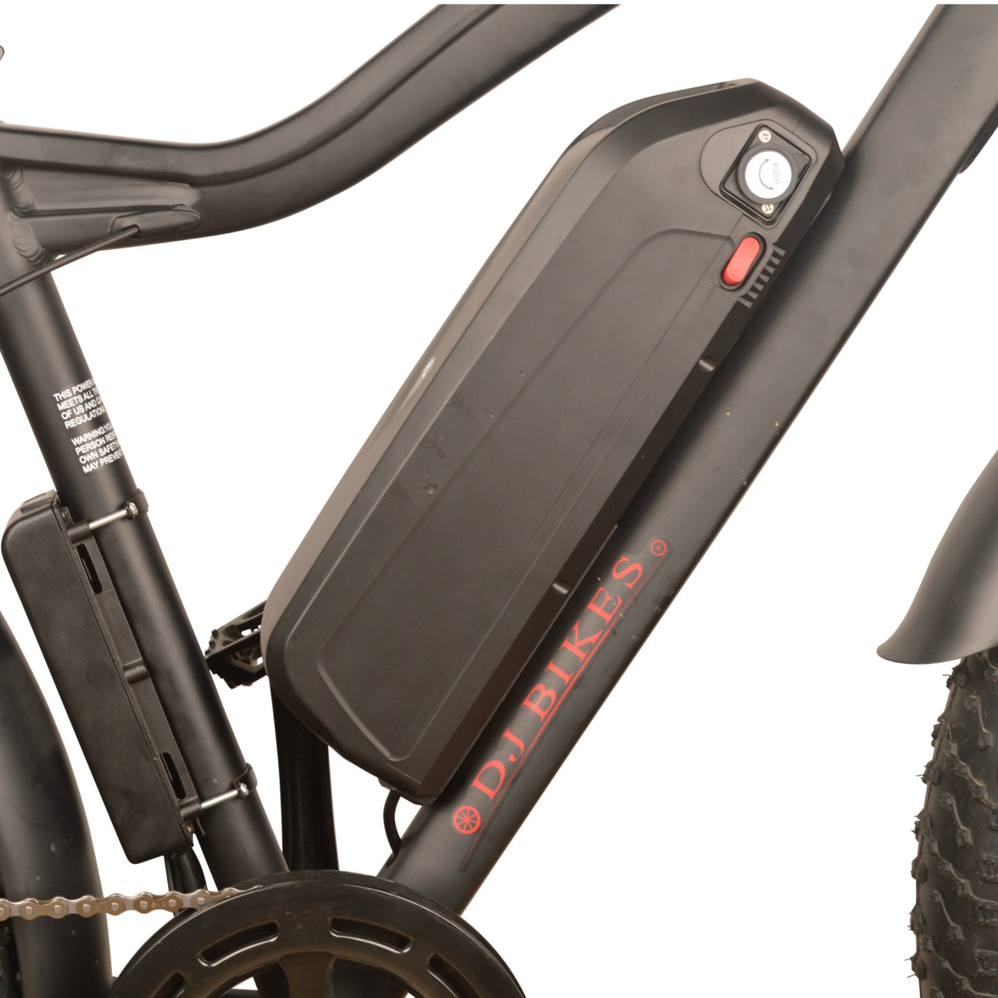 Electric Fat Tire Bike from DJ Bikes with 48V 13Ah long-lasting battery and charger